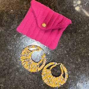 Sezane Woven Hoop with Pink Quilt Carrier